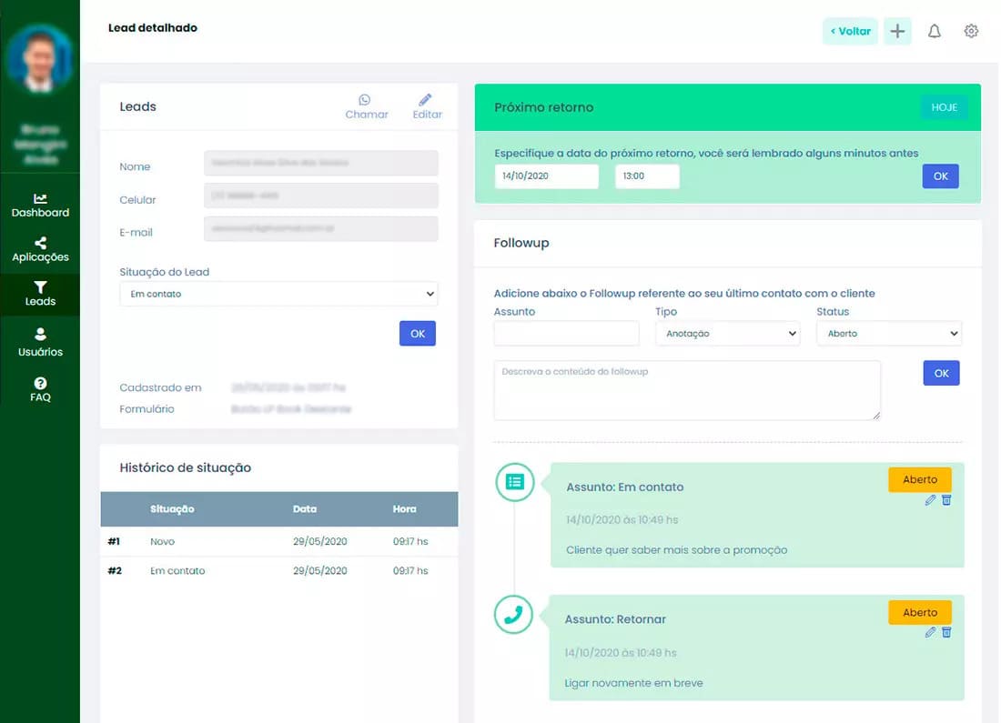 Print de telas mostrando os sistemas modenos e personalizados da BMA