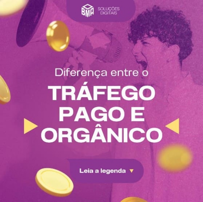 Diferença entre Tráfego Pago e Orgânico.