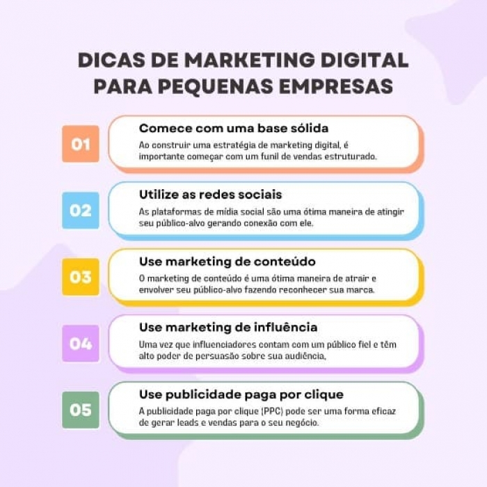 Dicas de Marketing Digital para pequenas empresas.